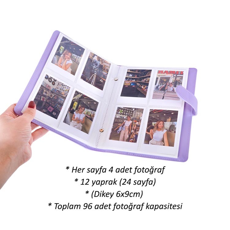 Deri%20Instax%20Polakart%20Fotoğraf%20Albümü%20-%2096%20Kapasite