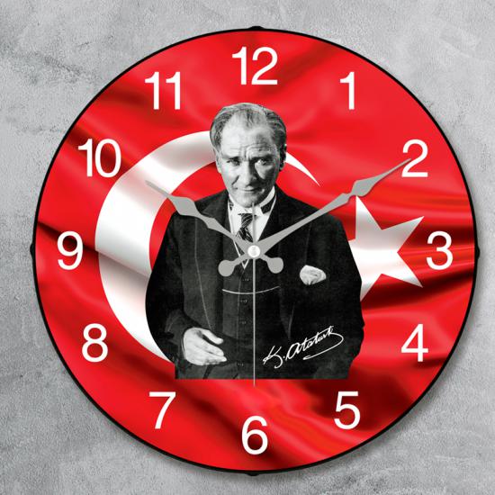  DEKORATİF ATATÜRK DUVAR SAATİ