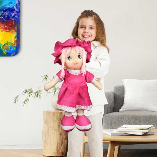 Mira Peluş Bez Bebek 45CM Pembe